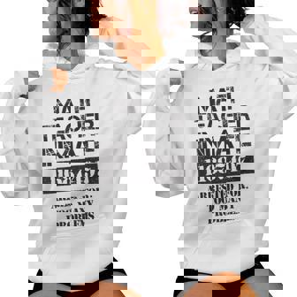 Halloween Math Teacher Prisoner Costume Women Hoodie - Monsterry