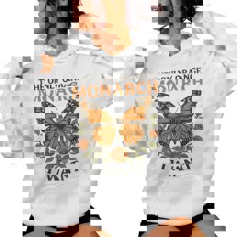 The Only Orange Monarch I Want Butterfly Vintage Women Hoodie - Monsterry