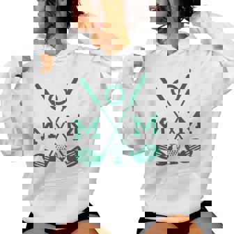 Par Mom Golf Matching Golfing Quote Party Pocket Women Hoodie | Seseable CA