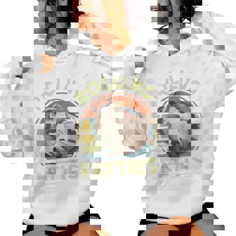 Rolling Fatties Siamese Cat Breed Mom Dad Kitten Retro Women Hoodie | Mazezy