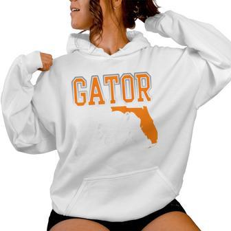 Gator Girl Florida Heart Map Shape Souvenir For Women Women Hoodie - Thegiftio UK
