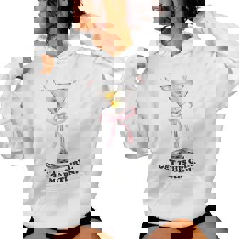 Get This Girl A Martini Dirty Martini Cocktail Pink Bow Women Hoodie - Monsterry