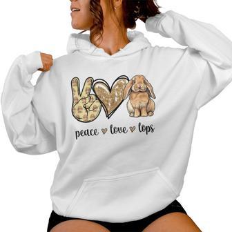 Girls Peace Love Mini Holland Lop Bunny Rabbit Lover Women Hoodie - Thegiftio UK