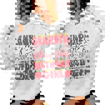 Grandpa Of The Berry First Birthday Girl Strawberry Lover Women Hoodie - Monsterry