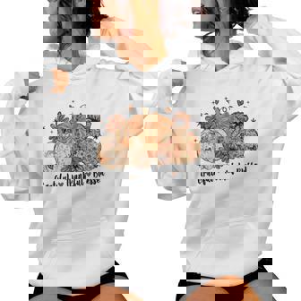 Grateful Thankful Blessed Pumpkin Thanksgiving Autumn Fall Women Hoodie | Mazezy