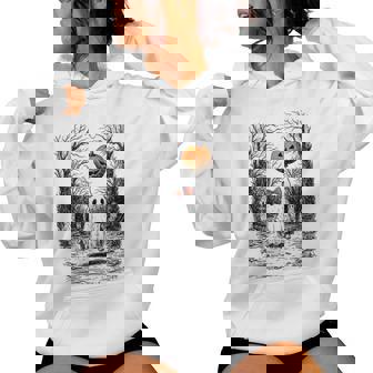 Horror Halloween Ghost Fall Pumpkin Spooky Season Women Women Hoodie - Monsterry