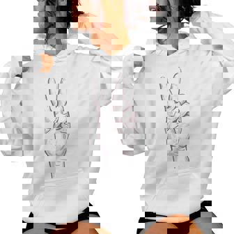 Igne De Paix De La Mainictoire S Paix Sweat à capuche femme - Cadeauxyz