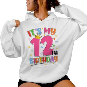 It's My 12Th Birthday Party Ns Girls 12 Year Old Bday Women Hoodie - Thegiftio UK