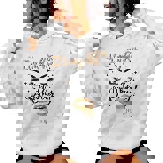 It's My 48Th Birthday Queen 48 Years Old Eye Lash Lips Kiss Women Hoodie | Mazezy