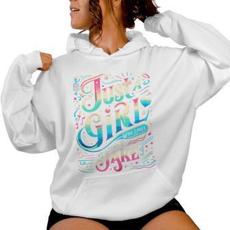 Just A Girl Who Loves Jake Cute Jake Women Hoodie - Thegiftio UK