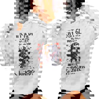 Just A Girl Who Loves St Bernards Saint Bernard Owner Women Hoodie - Thegiftio