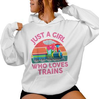Just Girl Loves Trains- Toddler Train Toddler Women Hoodie - Thegiftio UK