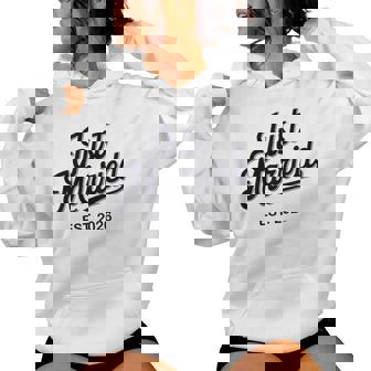 Just Married Est 2026 Wedding Wife Mr & Mrs Bride Groom Women Hoodie - Thegiftio