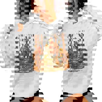 Librarian Turkey Reading Book Fall Thanksgiving Teacher Book Women Hoodie - Thegiftio