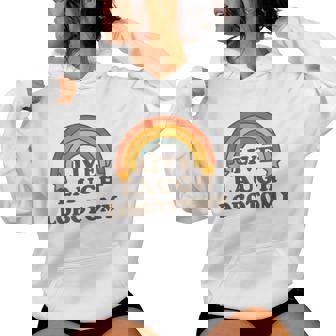 Live Laugh Lobotomy Retro Rainbow Dark Humor Sarcastic Women Hoodie - Thegiftio