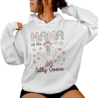 Mama Of The Silly Goose First Birthday Girl Family Women Hoodie - Thegiftio
