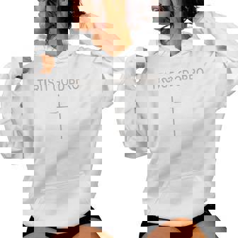 Men's Trust God Bro Cross Christian Minimalist Jesus Is Lord Women Hoodie - Monsterry