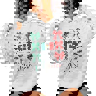 Mexico Hispanic Heritage Month Bow Mexican Flag Girls Women Women Hoodie | Mazezy