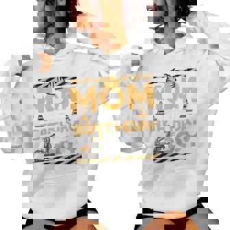 Mom Of Birthday Boy Excavator Construction Bday Party Women Women Hoodie | Seseable CA