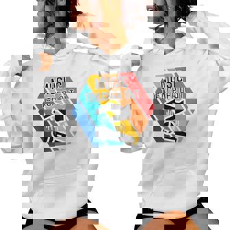 Music Teacher Out Mic Drop Appreciation End Of School Year Men Women Women's Hoodie | Mazezy