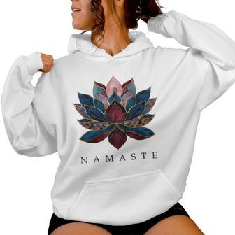 Namaste Lotus Flower Zen Buddhism Yogi Buddhist Buddha Yoga Women Hoodie - Thegiftio UK
