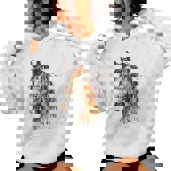 Native American Wild Horse Women Hoodie - Thegiftio