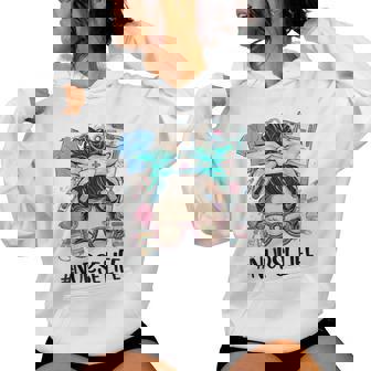 Nurse Life Messy Bun Leopard Glasses Bandana Nurse Week 2025 Women Hoodie - Monsterry