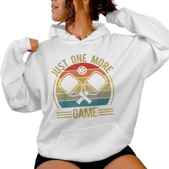 Pickleball- Just One More Game Dad Mom Men Women Hoodie | Mazezy