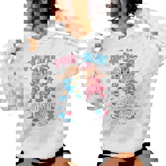 Pink Or Blue Grandma Loves You Gender Reveal Party Women Hoodie | Mazezy