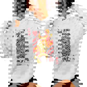 Queen Of Hearts Royal Flush Group Costume Playing Card Women Hoodie - Monsterry