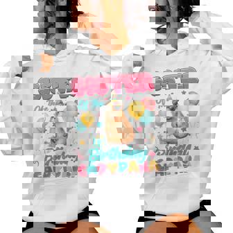 Sister Of The Birthday Capybara Group Family Matching Party Women Hoodie | Seseable CA