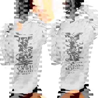 St Michael The Archangel Catholic Christian Saint Women Hoodie - Thegiftio