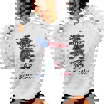 Taekwondo Mom Usa American Flag 4Th Of July Women Hoodie - Thegiftio