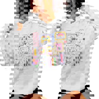 Teacher Colorful Doodle Back To School For Teacher Women Hoodie - Monsterry