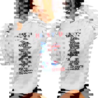 Thank You For Your Services Patriotic Veterans Day Women Women Hoodie - Monsterry