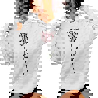 Tulip Flower Nature Garden Simple Minimalist Graphic Women Hoodie | Seseable UK