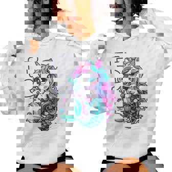 Unicorn Mermaid 5Th Birthday 5 Year Old Party Girls Outfit Women Hoodie - Thegiftio