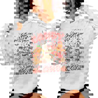 Vintage Candy Cane Land Santa Pjs Christmas Xmas Girl Women Women Hoodie - Monsterry