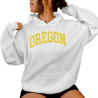 Vintage Oregon Oregon Retro Green Throwback Women Hoodie - Thegiftio UK