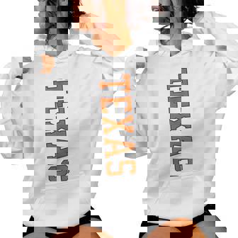 Vintage Texas Varsity Print Collegiate Style Women Hoodie - Monsterry