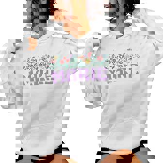 Wildflower Floral Marie Prénom Fête Des Mères Sweat à capuche femme - Cadeauxyz