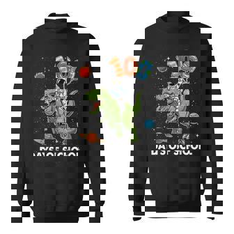 100 Days Of School Astronaut T-Rex 100Th Day Of School Boys Sweatshirt - Monsterry