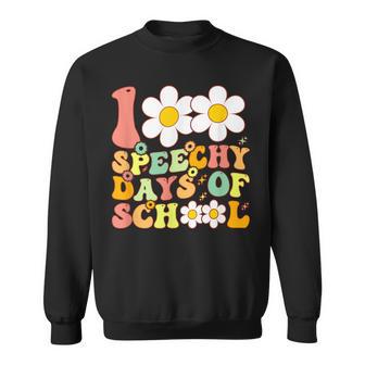 100 Days Of School Speech Therapy Happy 100Th Day Of School Sweatshirt - Thegiftio UK