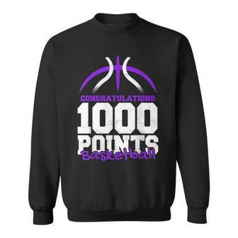 1000 Points Basketball Scorer High School Basketball Player Sweatshirt - Thegiftio
