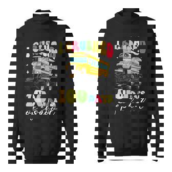 100Th Day Of School For Boys Monster Truck Bus Driver Sweatshirt | Mazezy