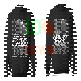 10Th Birthday Football Ten Year Old Football Player Sweatshirt | Mazezy