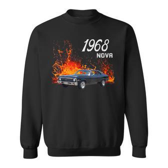 1968 68 Chevys Nova 2 Classic Car Old School Muscle Car Sweatshirt - Thegiftio UK