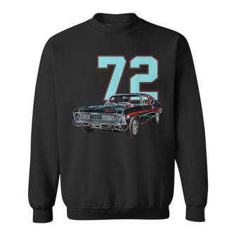 1972 72 Chevys Nova 2 Classic Car Old School Muscle Blue Car Sweatshirt - Thegiftio UK