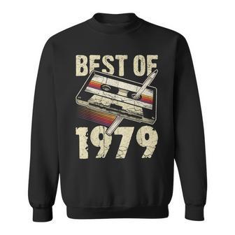 1979 Birthday Ideas By Conreo Damen 46 Geburtstag 46 Jahre Alt Chwarz-Ausschnitt Kurzarm Crew-Ausschnitt Polyester 100 Lässig Party Sweatshirt - Geschenkecke