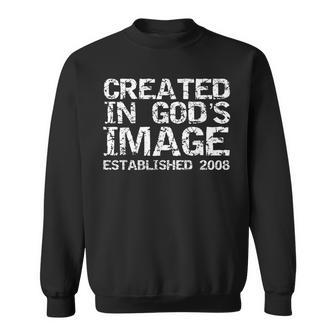 2008 Birthday Boys 2008 Birth Year Created In God's Image Sweatshirt - Thegiftio UK